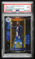 Lionel Messi [Gold] #1 Soccer Cards 2022 Topps Chrome UEFA Club Competitions Prices