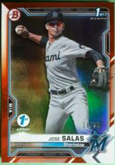 Jose Salas [Orange Foil] Baseball Cards 2021 Bowman 1st Edition Prices