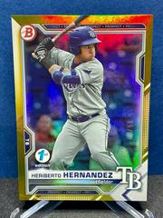 Heriberto Hernandez [Gold Foil] Baseball Cards 2021 Bowman Draft 1st Edition Prices