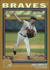 John Smoltz [Gold Refractor] #45 Baseball Cards 2004 Topps Chrome Prices