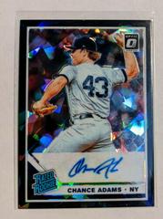 Chance Adams [Cracked Ice Black] #CA Baseball Cards 2019 Panini Donruss Optic Rated Rookie Signatures Prices
