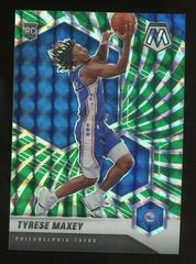 Tyrese Maxey [Green Swirl] #203 Basketball Cards 2020 Panini Mosaic Prices
