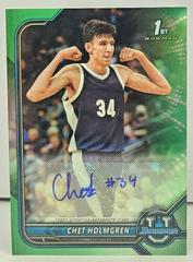 Chet Holmgren [Green Refractor] #BCPA-CH Basketball Cards 2021 Bowman University Chrome Autographs Prices
