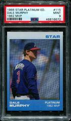 Dale Murphy [1982 MVP] Baseball Cards 1988 Star Platinum Edition Prices