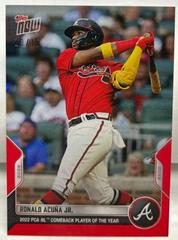 Ronald Acuna Jr. [Red] Baseball Cards 2022 Topps Now Players Choice Awards Prices