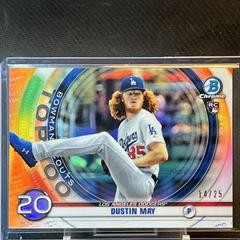 Dustin May [Orange Refractor] #BTP20 Baseball Cards 2020 Bowman Chrome Scouts' Top 100 Prices