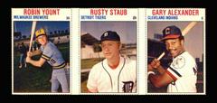 Gary Alexander, Robin Yount, Rusty Staub [Hand Cut Panel] Baseball Cards 1979 Hostess Prices
