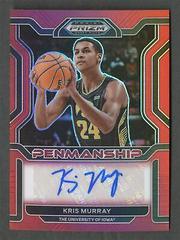 Kris Murray [Red] #CP-KMU Basketball Cards 2022 Panini Prizm Draft Picks College Penmanship Autographs Prices