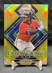 Ozzie Albies [Gold Prizm] #E-3 Baseball Cards 2022 Panini Prizm Emergent Prices