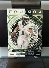 Jalen Hurts [Green Electric Etch] #20 Football Cards 2023 Panini Obsidian Equinox Prices