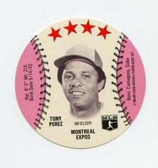 Tony Perez Baseball Cards 1977 Zip'Z Discs Prices