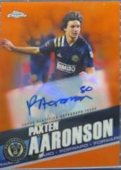 Paxten Aaronson [Autograph Orange] #166 Soccer Cards 2022 Topps Chrome MLS Prices