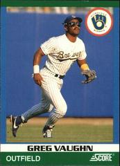 Greg Vaughn #65 Baseball Cards 1991 Score Rising Stars Prices