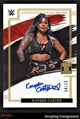 Kayden Carter [Holo Gold] Wrestling Cards 2022 Panini Impeccable WWE Superstar Autographs Prices