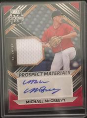 Michael McGreevy Baseball Cards 2022 Panini Elite Extra Edition Prospect Materials Signatures Prices
