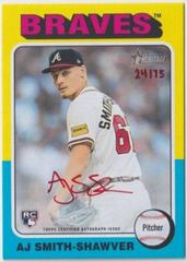 AJ Smith-Shawver [Special Edition Red Ink] #ROA-ASM Baseball Cards 2024 Topps Heritage Real One Autograph Prices