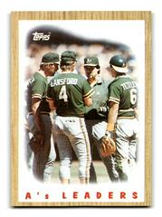 A's Leaders #456 Baseball Cards 1987 Topps Prices