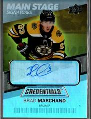Brad Marchand Hockey Cards 2021 Upper Deck Credentials Main Stage Signatures Prices
