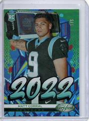 Matt Corral [Green] #102 Football Cards 2022 Panini Certified Prices