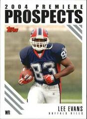 Lee Evans #PP12 Football Cards 2004 Topps Premiere Prospects Prices