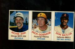 Don Baylor, Rich Gossage, Richie Zisk [L Panel Hand Cut] Baseball Cards 1977 Hostess Prices