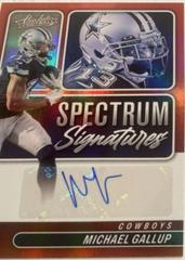 Michael Gallup [Red] #SPEC-MG Football Cards 2022 Panini Absolute Spectrum Signatures Prices
