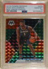 Zion Williamson [Red Green Choice] Basketball Cards 2019 Panini Mosaic Prices