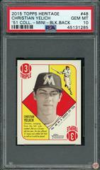 Christian Yelich [Mini Black Back] #48 Baseball Cards 2015 Topps Heritage '51 Collection Prices