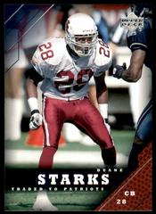 Duane Starks #6 Football Cards 2005 Upper Deck Prices