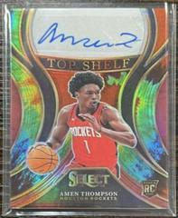 Amen Thompson [Tie-Dye Prizm] #1 Basketball Cards 2023 Panini Select Top Shelf Signature Prices