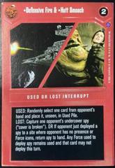 Defensive Fire & Hutt Smooch Star Wars CCG Reflections II Prices