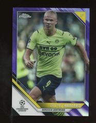 Erling Haaland [Purple Refractor] #200 Soccer Cards 2021 Topps Chrome UEFA Champions League Prices