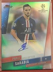 Pablo Sarabia [Green Refractor] Soccer Cards 2019 Finest UEFA Champions League Autographs Prices