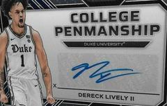 Dereck Lively II #CP-DLV Basketball Cards 2023 Panini Prizm Draft Picks College Penmanship Autographs Prices