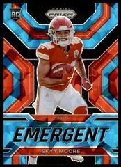 Skyy Moore [Blue Ice] #E-16 Football Cards 2022 Panini Prizm Emergent Prices