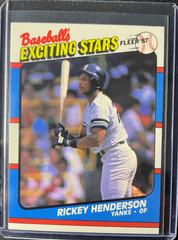 Rickey Henderson #24 Baseball Cards 1987 Fleer Exciting Stars Prices
