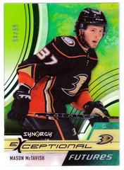 Mason McTavish [Green] Hockey Cards 2021 Upper Deck Synergy Exceptional Futures Prices