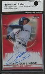 Francisco Lindor [Red Refractor] #FL Baseball Cards 2019 Topps Finest Origins Autograph Prices