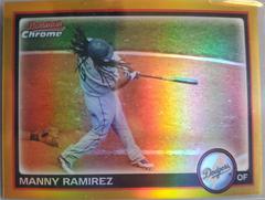 Manny Ramirez [Orange Refractor] Baseball Cards 2010 Bowman Chrome Prices