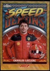 Charles Leclerc [Gold Wave Refractor] #SD-CL Racing Cards 2023 Topps Chrome Formula 1 Speed Demons Prices
