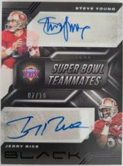Jerry Rice, Steve Young Football Cards 2022 Panini Black Super Bowl Teammates Dual Autographs Prices