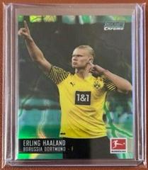 Erling Haaland [Green Refractor] Soccer Cards 2021 Stadium Club Chrome Bundesliga Prices
