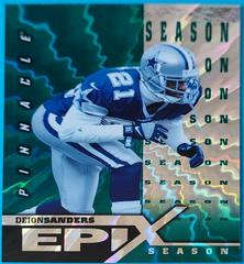 Deion Sanders [Moment Emerald] Football Cards 1997 Pinnacle Epix Prices