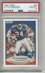 Ottis Anderson #62 Football Cards 1990 Fleer Prices