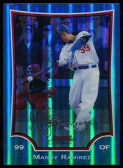 Manny Ramirez [Blue Refractor] #8 Baseball Cards 2009 Bowman Chrome Prices