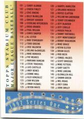 1997 Checklist 101-195 Baseball Cards 1997 Stadium Club Prices