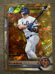 Kevin Parada [Sapphire Gold] #BDC-47 Baseball Cards 2022 Bowman Draft Chrome Prices