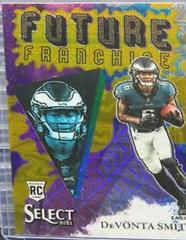 DeVonta Smith [Gold] Football Cards 2021 Panini Select Future Franchise Prices
