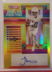 Tyreek Hill [Prismatic Yellow] #SP-TH1 Football Cards 2023 Leaf Vivid Autographs Sideline Painting Prices