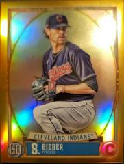 Shane Bieber [Gold Refractor] #115 Baseball Cards 2021 Topps Gypsy Queen Chrome Box Toppers Prices